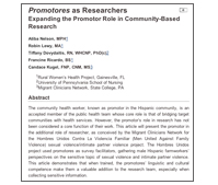 Promotores as Researchers Paper